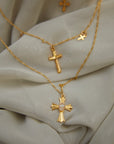 Archangel Layered Cross Necklace