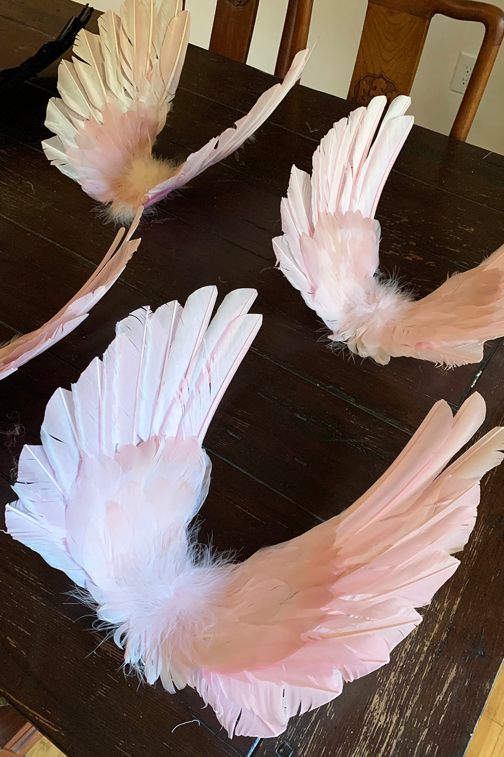 Designer Made Floating Wings in Gallah Pink