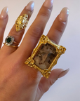 Large Baroque Venus Frame Ring