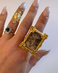 Large Baroque Venus Frame Ring