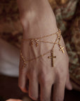 Archangel Layered Cross Bracelet