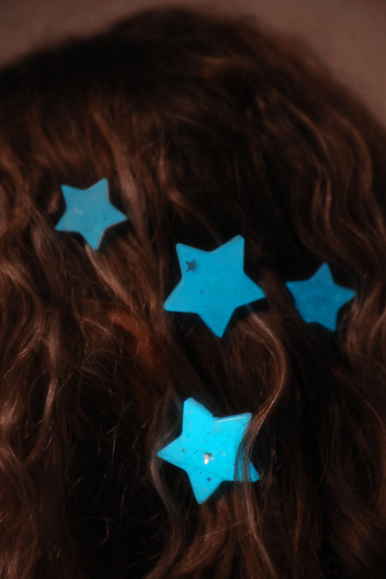 Glow Star Hair Pins Large