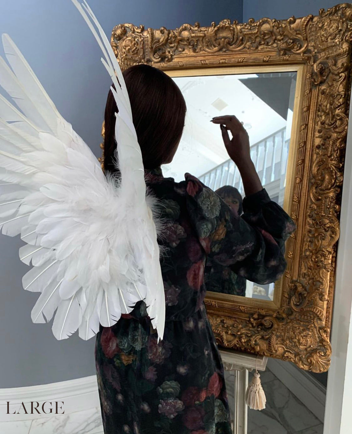 Designer Made Floating Wings with Gilded Tips