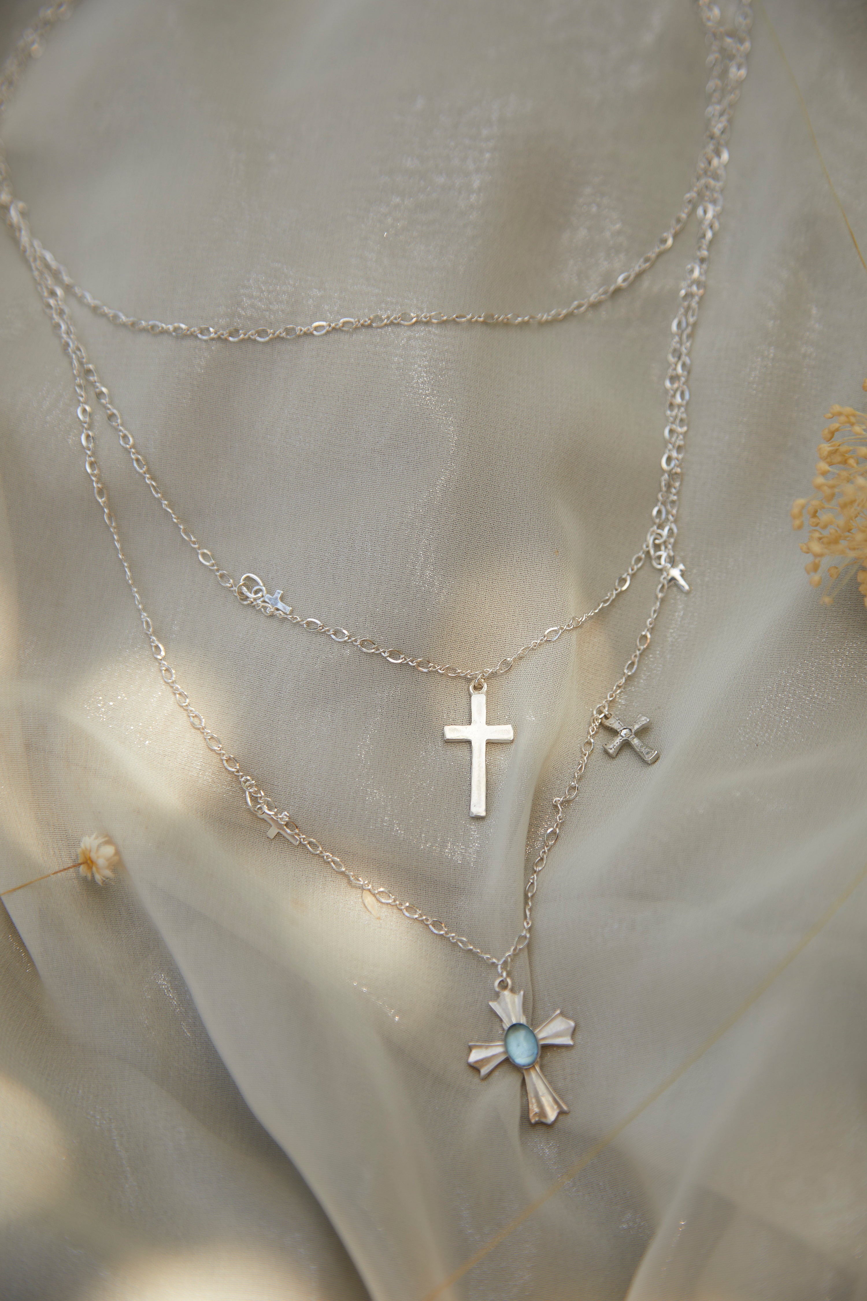 Gold layered sale cross necklace