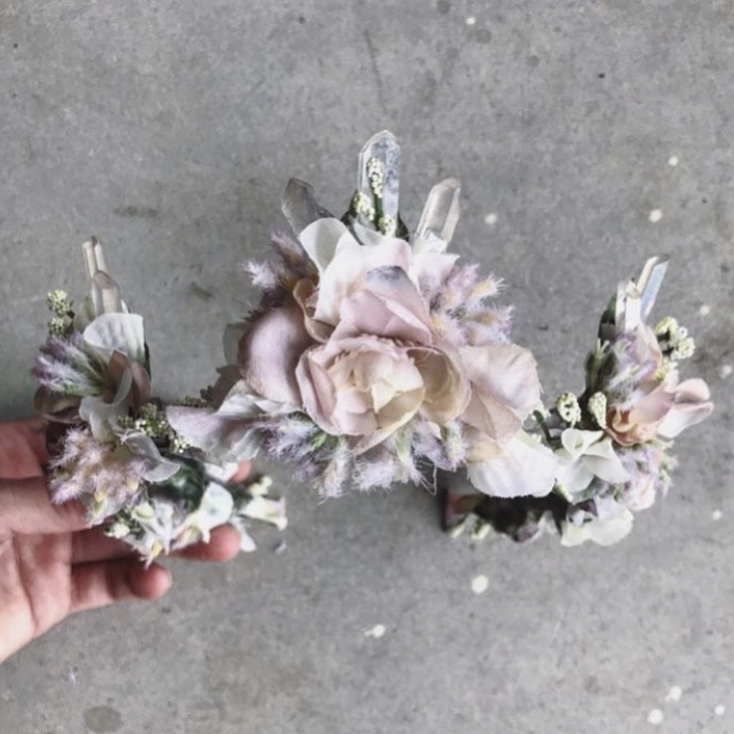 Water color bridal flower crown