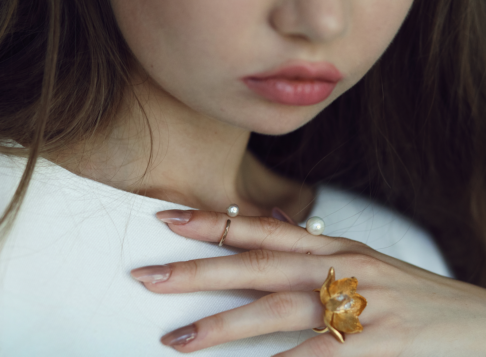 Orchid Herkimer Ring