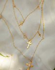 Archangel Layered Cross Necklace