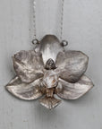 Orchid Necklace with Herkimer Diamond