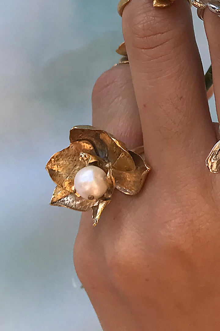 Orchid Pearl Ring