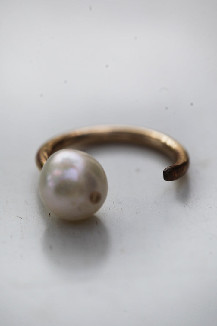 Single Pearl Open Ring