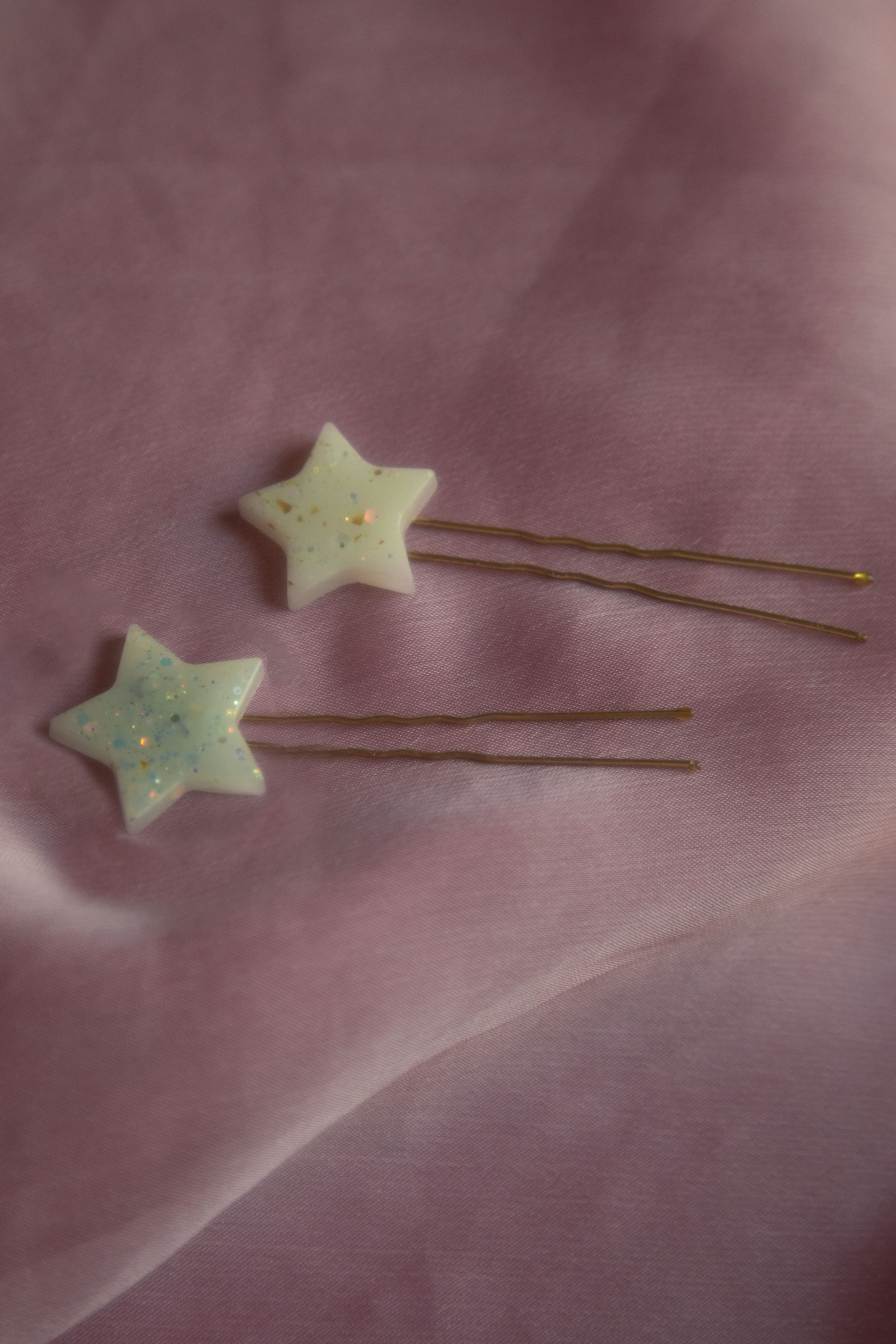 Glow Star Hair Pins Small